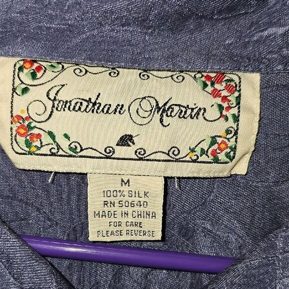 Jonathan Martin Blue Long Sleeve Button Down Shirt - Picture 3 of 5